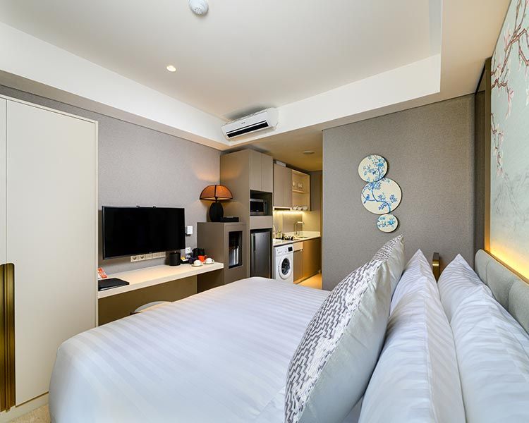 ranjang apartemen studio