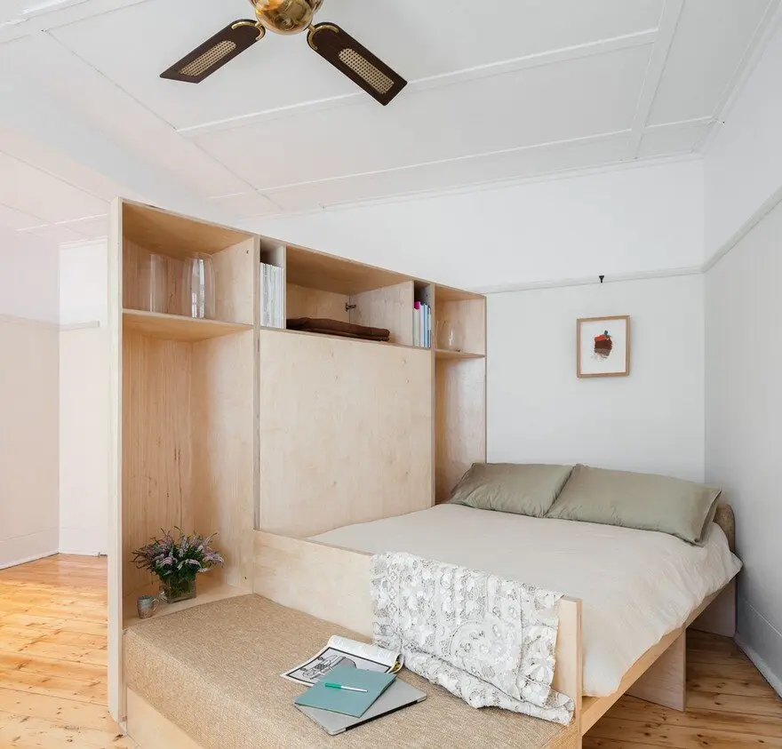 tempat tidur apartemen studio
